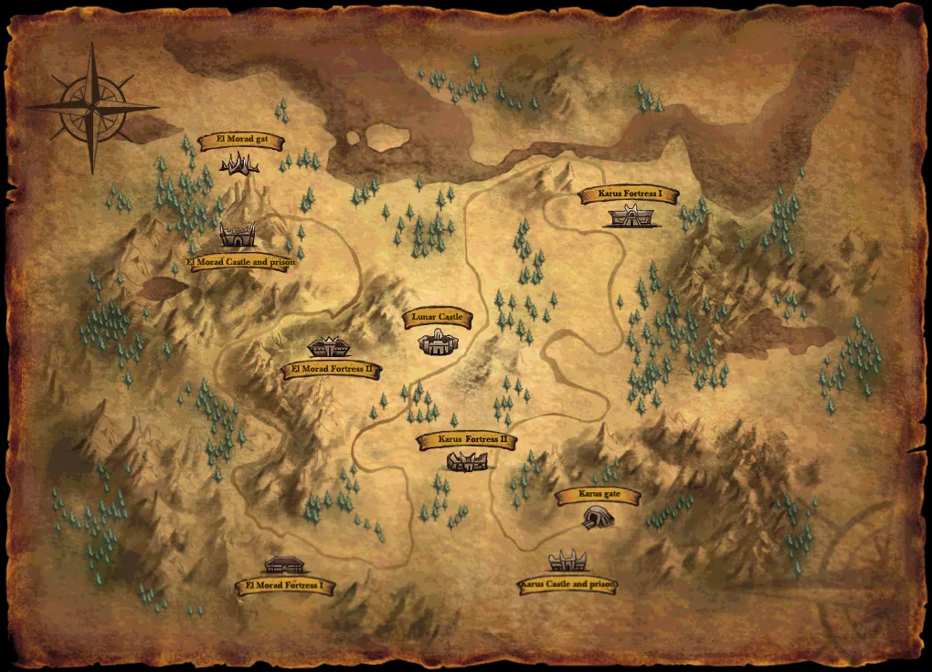 Napies Gorge big map (in-game M map)